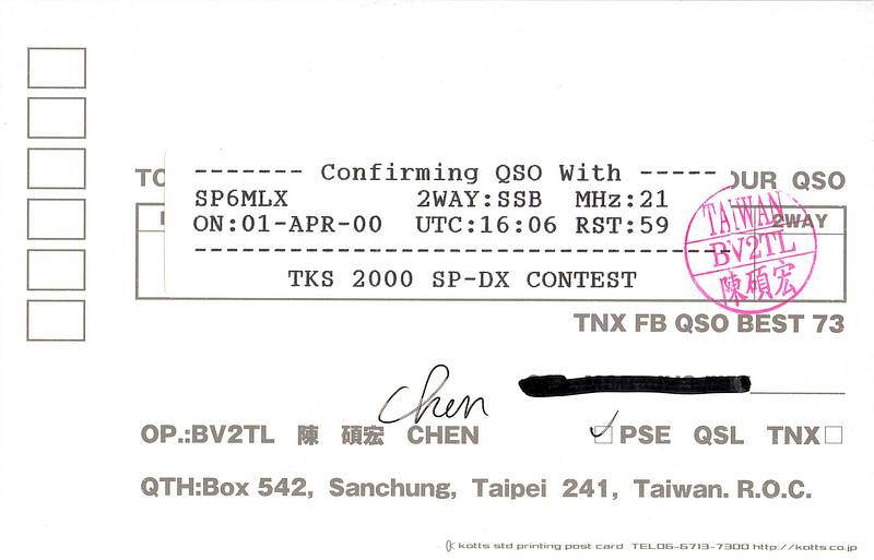 QSL karty z Azji